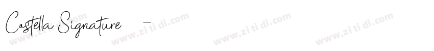 Costella Signature 语字体转换